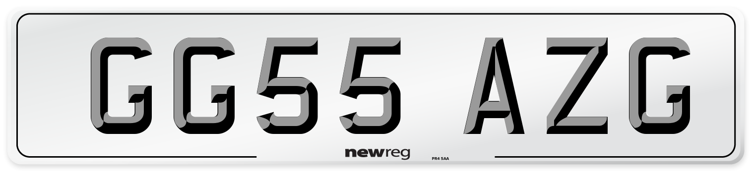 GG55 AZG Number Plate from New Reg